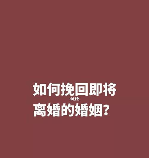 离婚前的挽回计划（正确的挽回方式，让爱情回到你身边）