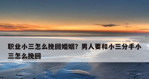 成功挽回爱情的秘诀（从分手到复合的必备步骤和技巧）