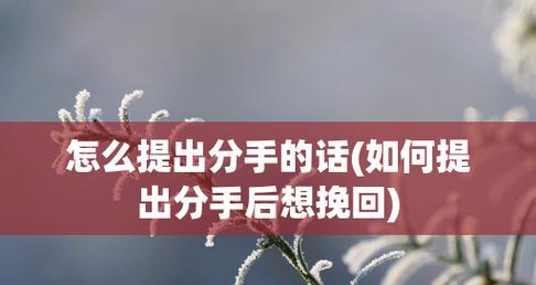 挽回爱情，感动TA的心（从分手到复合的10个绝招）